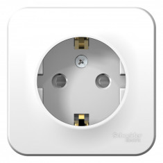 Розетка силовая Systeme Electric Blanca со шторками, белая 16А &mdash; Multielectrika