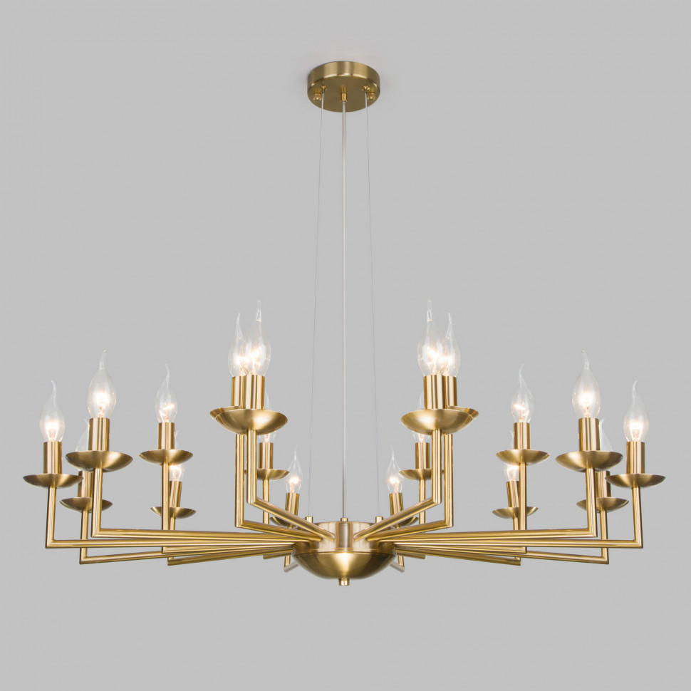 Подвесная люстра в классическом стиле 60150/18 латунь фото 1 — Multielectrika