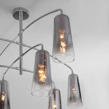 Потолочная люстра со стеклянными плафонами 70137/8 хром — Multielectrika