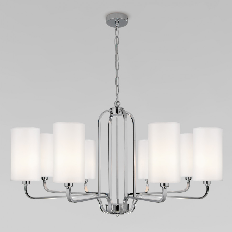 Подвесная люстра с абажурами 60128/8 хром фото 1 — Multielectrika