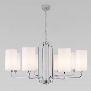 Подвесная люстра с абажурами 60128/8 хром — Multielectrika
