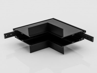 SY-LINK-INT-T2-BL, коннектор угловой внутр.для встраиваемого глубокого шинопровода под шпаклевку, ч — Multielectrika