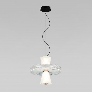 Подвесной светильник с акриловыми и стеклянными плафонами 40028/1 LED белый — Multielectrika