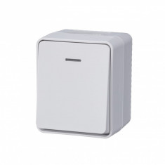 Выключатель 1-клавишный 10 АХ с подсветкой Schneider Electric AtlasDesign Profi54, белый ATN540113 &mdash; Multielectrika