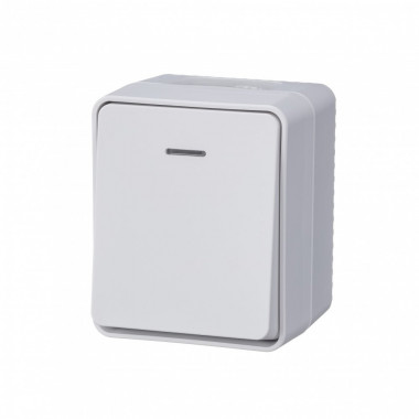Выключатель 1-клавишный 10 АХ с подсветкой Schneider Electric AtlasDesign Profi54, белый ATN540113 — Multielectrika