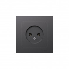 Розетка силовая Systeme Electric AtlasDesign без заземления, в сборе, 16А, базальт &mdash; Multielectrika