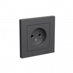 Розетка силовая Systeme Electric AtlasDesign без заземления, в сборе, 16А, базальт &mdash; Multielectrika