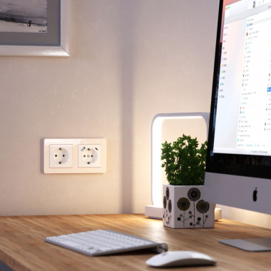 Рамка из акрила на 2 поста Acrylic айвори W0022743 — Multielectrika