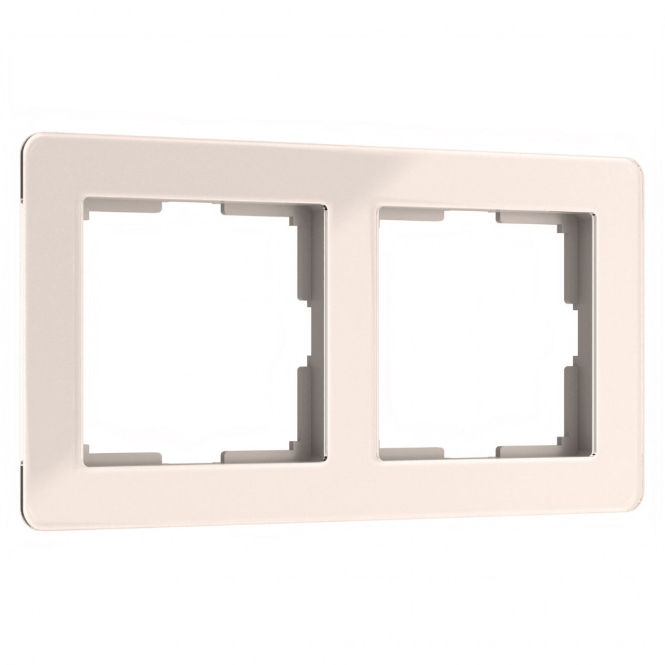Рамка из акрила на 2 поста Acrylic айвори W0022743 фото 1 &mdash; Multielectrika