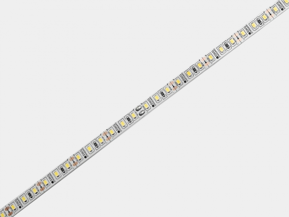 Лента светодиодная 12 Вт/м SMD2835 (120 диодов на метр) открытая (IP20) Теплый белый 12В фото 1 — Multielectrika