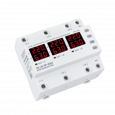Трехфазное реле напряжения ROSTOKELECTRO c контролем тока RE VA3F-63A &mdash; Multielectrika
