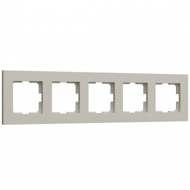 W0052917/ Рамка на 5 постов Slab (дымчатый софт) W0052917 &mdash; Multielectrika