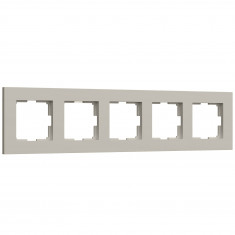 W0052917/ Рамка на 5 постов Slab (дымчатый софт) W0052917 &mdash; Multielectrika
