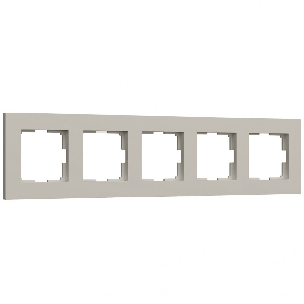 Рамка на 5 постов Slab дымчатый софт W0052917 фото 1 &mdash; Multielectrika