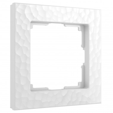 Рамка из поликарбоната на 1 пост Hammer белый W0012401 &mdash; Multielectrika