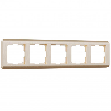 Рамка из поликарбоната на 5 постов Stream шампань W0052111 — Multielectrika