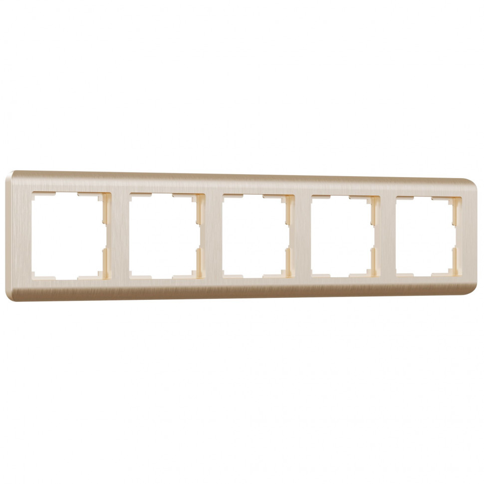 Рамка из поликарбоната на 5 постов Stream шампань W0052111 фото 1 &mdash; Multielectrika