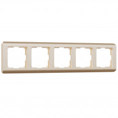 Рамка из поликарбоната на 5 постов Stream шампань W0052111 &mdash; Multielectrika