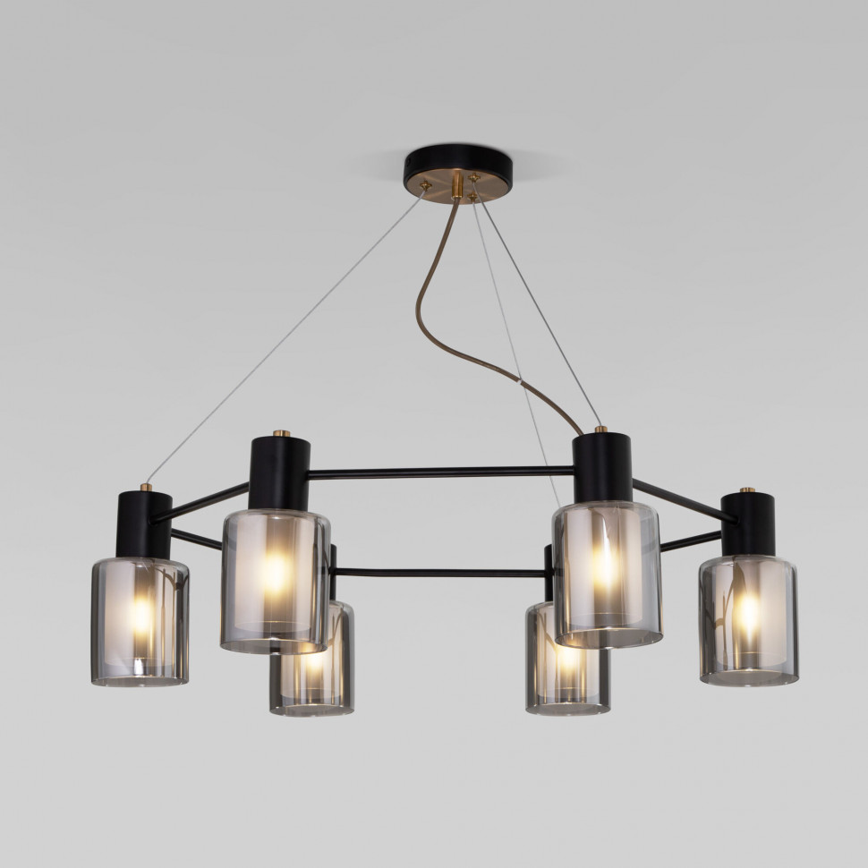 Подвесной светильник 70219/6 черный/античная бронза фото 1 &mdash; Multielectrika