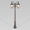 Libra F/2 венге уличный двухрожковый светильник на столбе IP33 GLXT-1408F/2 фото 5 — Multielectrika