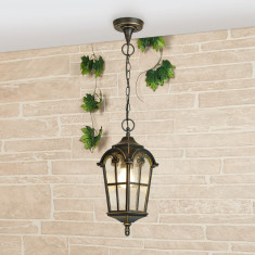 Уличный подвесной светильник Mira H черное золото IP44 Mira H черное золото &mdash; Multielectrika