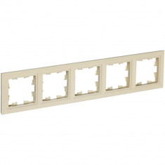 Рамка на 5 поста IEK Brite РУ-5-БрКр бежевая &mdash; Multielectrika