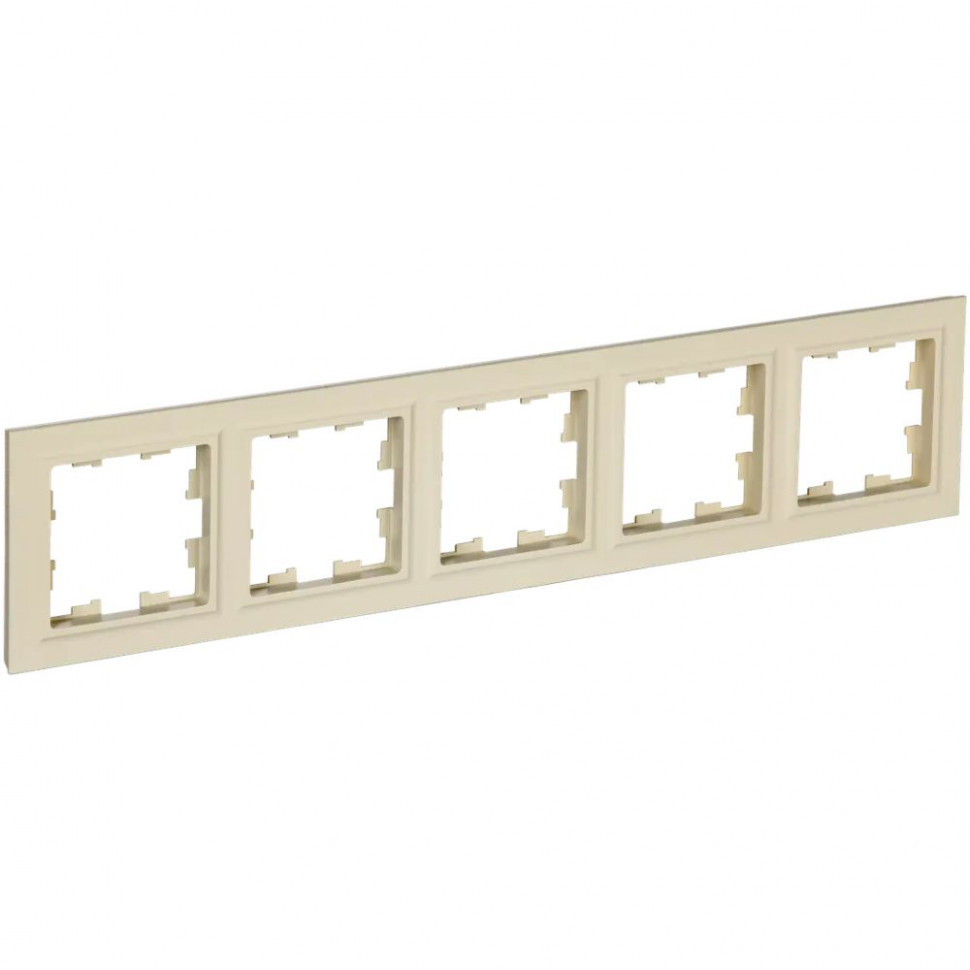 Рамка на 5 поста IEK Brite РУ-5-БрКр бежевая фото 1 — Multielectrika