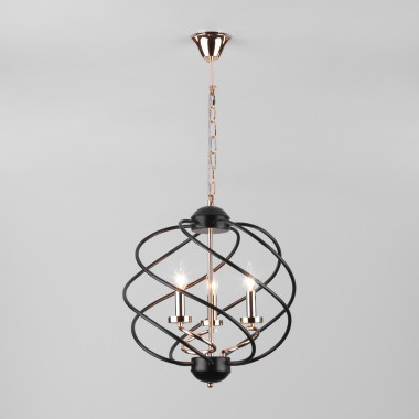Подвесная люстра в стиле лофт 60105/3 черный — Multielectrika