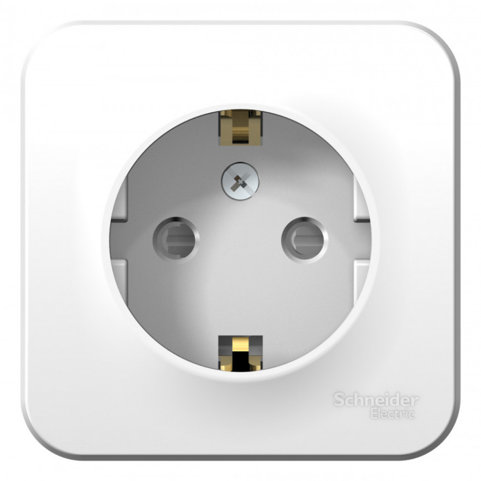 Розетка силовая Systeme Electric Blanca со шторками, с изолир. пластиной, белая 16А фото 1 — Multielectrika