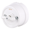 Выключатель на 4 положения двухклавишный белый ретро W5620001 фото 1 &mdash; Multielectrika