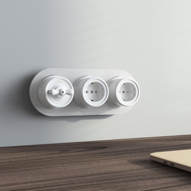 Выключатель на 4 положения двухклавишный белый ретро W5620001 &mdash; Multielectrika