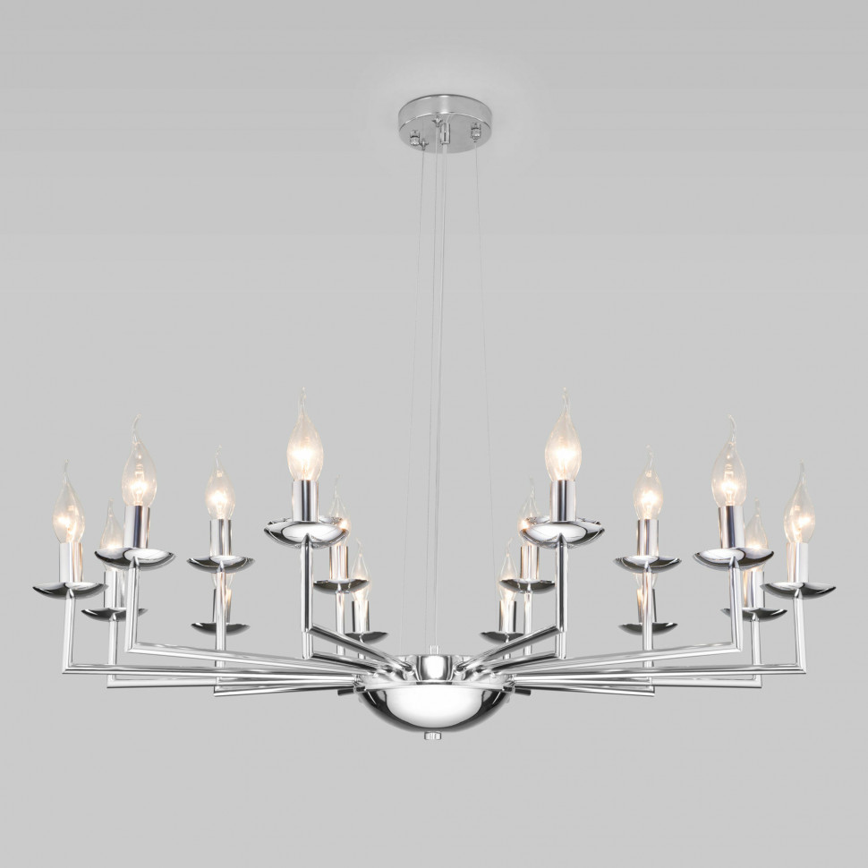 Подвесная люстра в классическом стиле 60150/18 хром фото 1 — Multielectrika