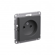 Розетка силовая Systeme Electric AtlasDesign без заземления, со шторками, 16А, базальт &mdash; Multielectrika