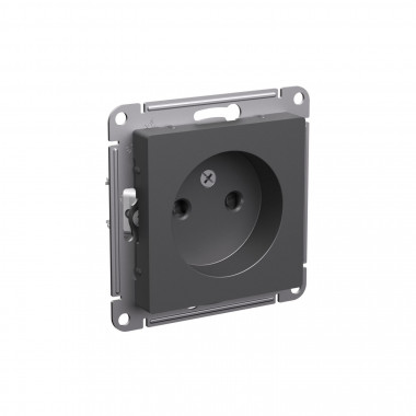 Розетка силовая Systeme Electric AtlasDesign без заземления, со шторками, 16А, базальт — Multielectrika