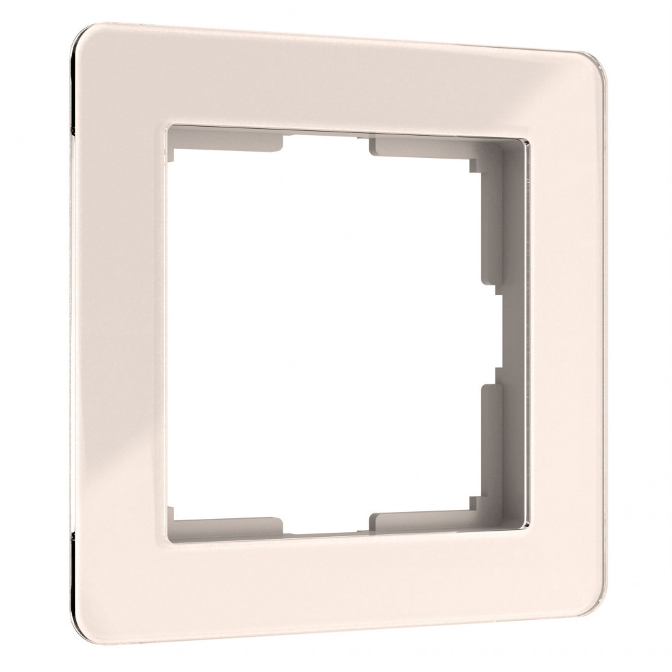 Рамка из акрила на 1 пост Acrylic айвори W0012743 фото 1 &mdash; Multielectrika