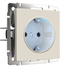 Розетка с подсветкой (айвори матовый) W1171462 &mdash; Multielectrika