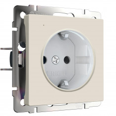 Розетка с подсветкой W (айвори матовый) W1171462 &mdash; Multielectrika