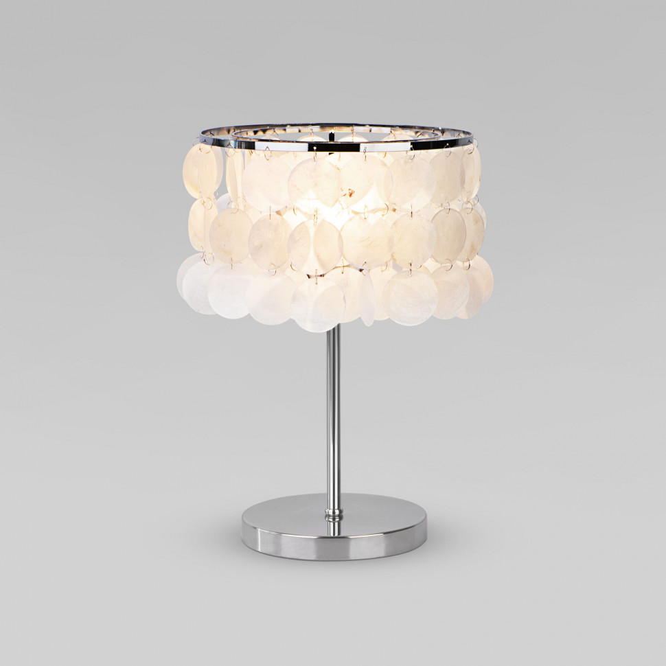 Настольный светильник с перламутром 208101 хром фото 1 &mdash; Multielectrika