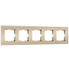 W0052911/ Рамка на 5 постов Slab (шампань софт) W0052911 фото 1 — Multielectrika