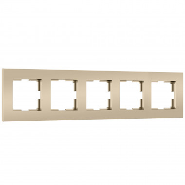 W0052911/ Рамка на 5 постов Slab (шампань софт) W0052911 — Multielectrika