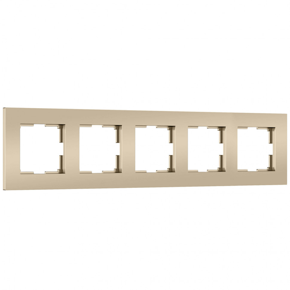 W0052911/ Рамка на 5 постов Slab (шампань софт) W0052911 фото 1 — Multielectrika