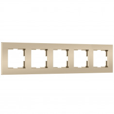 W0052911/ Рамка на 5 постов Slab (шампань софт) W0052911 &mdash; Multielectrika