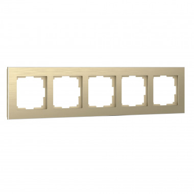 Рамка на 5 постов (шампань алюминий) W0051711 — Multielectrika