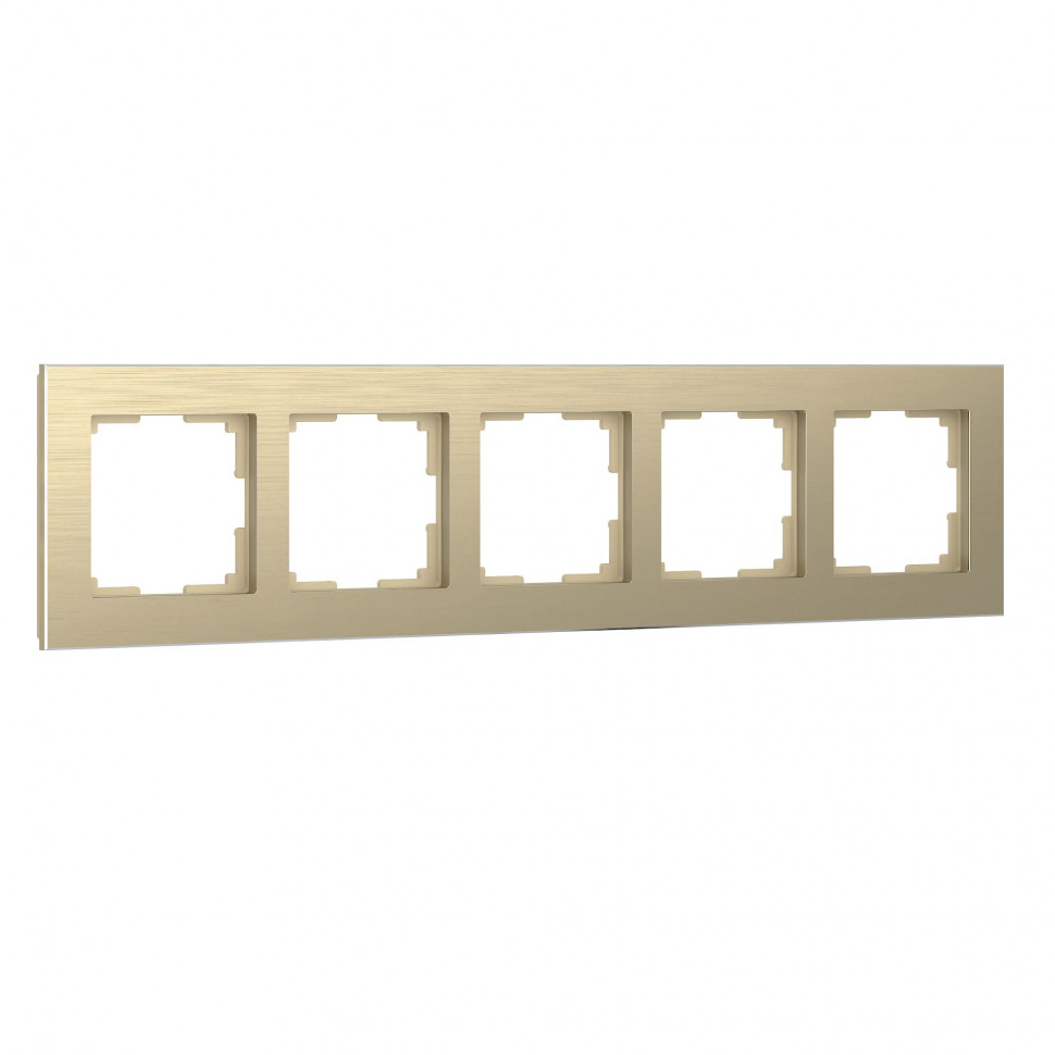 Рамка на 5 постов (шампань алюминий) W0051711 фото 1 — Multielectrika