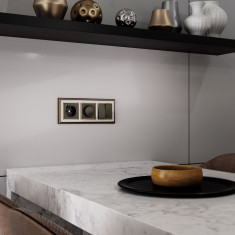 Накладка для диммера (бронзовый) WL12-DM-CP &mdash; Multielectrika