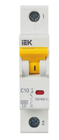 Автоматический выключатель ВА 47-60M 1Р 10А 6 кА характеристика С MVA31-1-010-C &mdash; Multielectrika