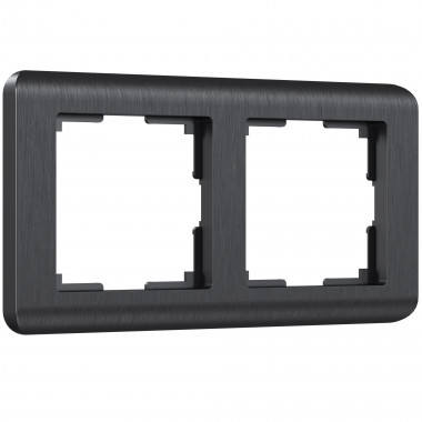 Рамка из поликарбоната на 2 поста Stream графит W0022104 &mdash; Multielectrika