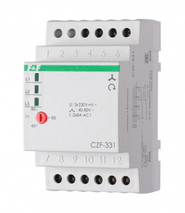 Реле контроля наличия, асимметрии фаз CZF-331 — Multielectrika