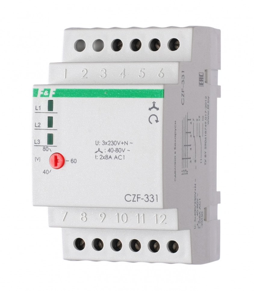 Реле контроля наличия, асимметрии фаз CZF-331 фото 1 — Multielectrika