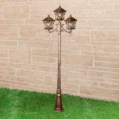 Уличный светильник на столбе Cassiopeya F/3 черное золото IP44 Cassiopeya F/3 черное золото &mdash; Multielectrika